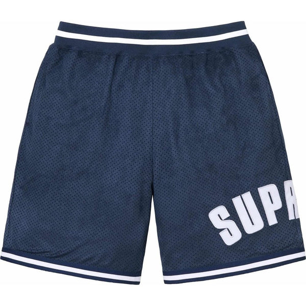 Supreme Ultrasuede Mesh Navy Baseball Shorts