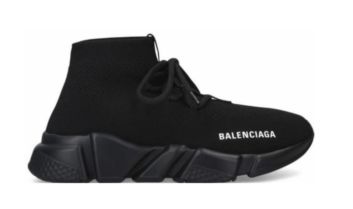 Balenciaga Lace Up Speed Black Black