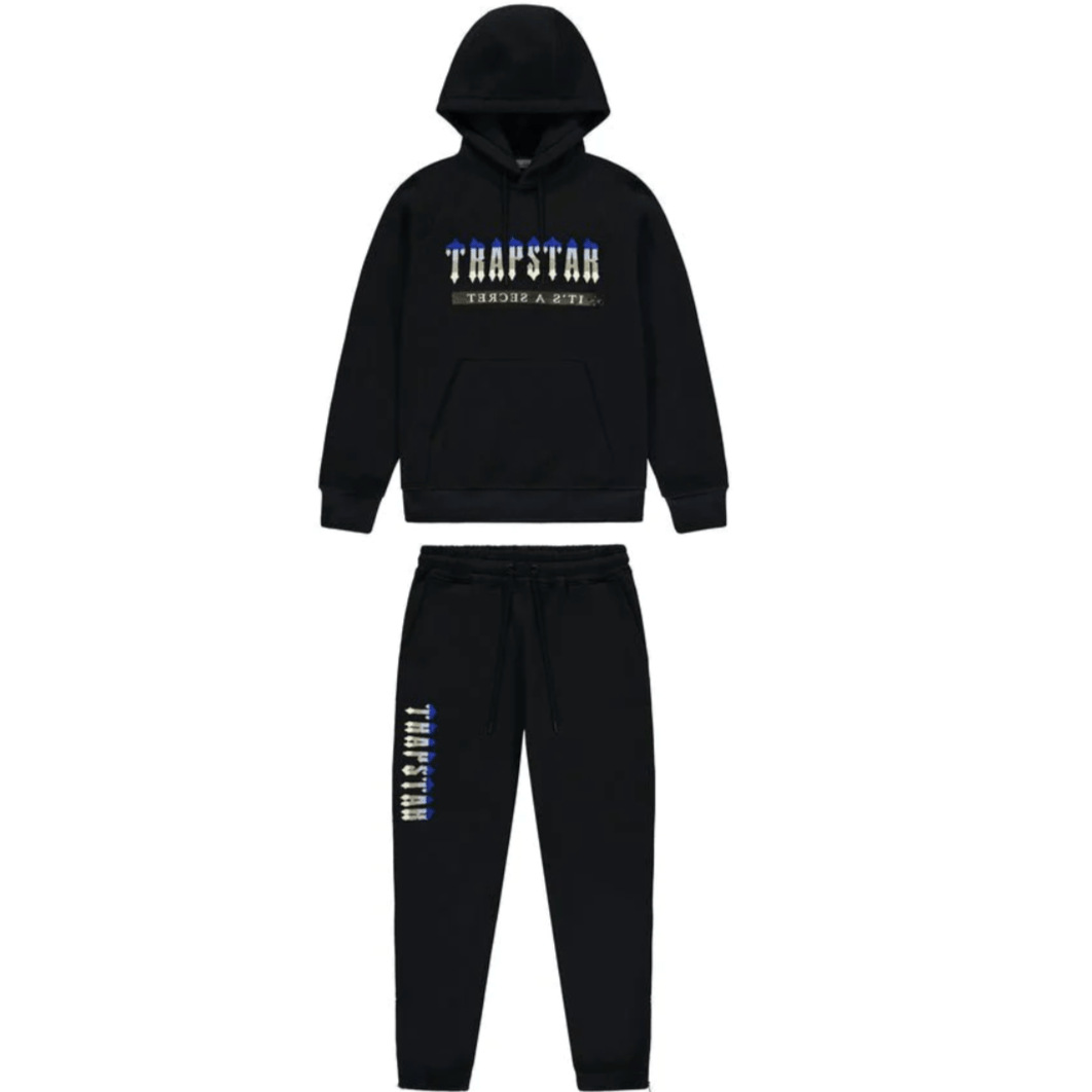 Trapstar Chenille Decoded 2.0 Hooded Tracksuit Black Ice Edition What s Your Size UK