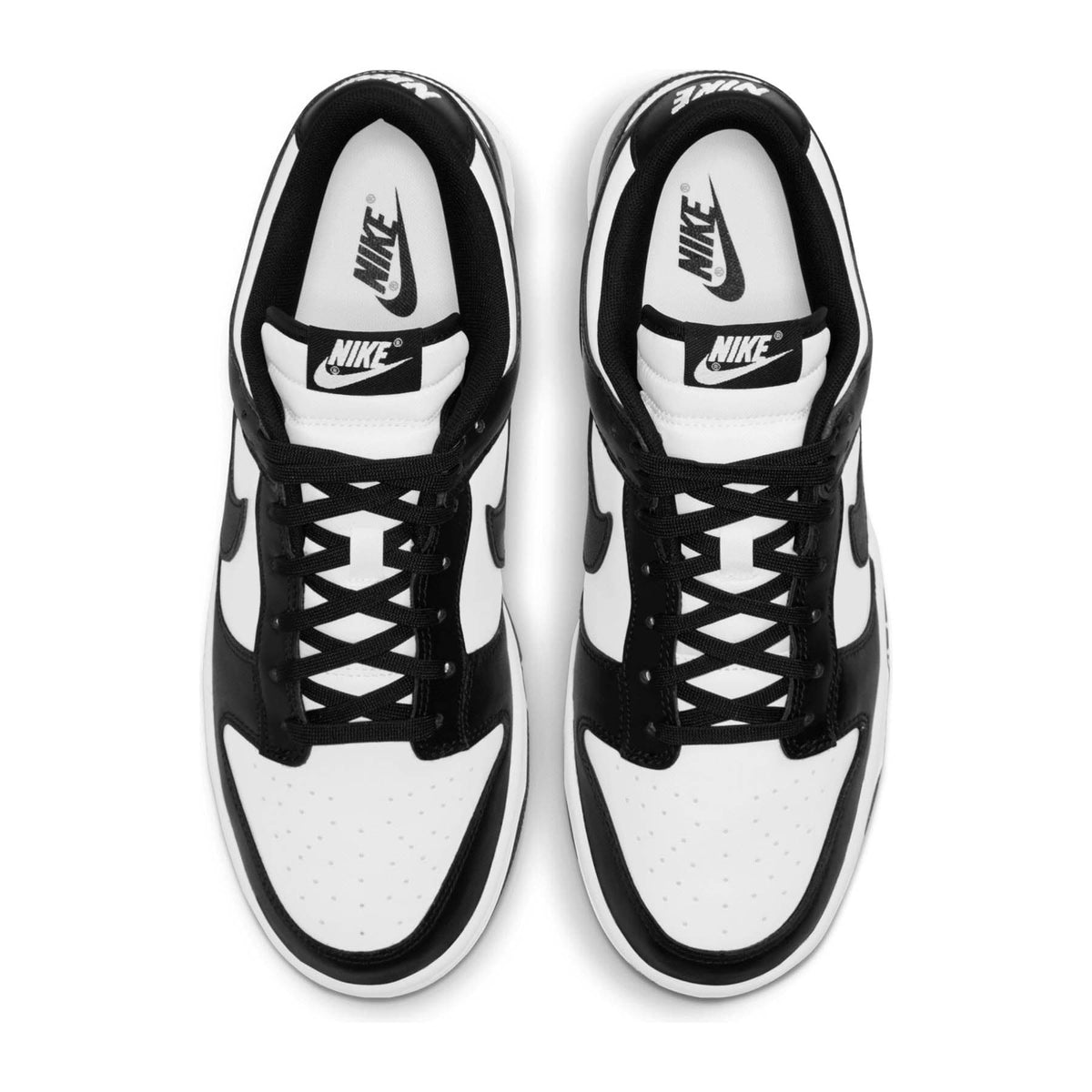 low top black and white dunks