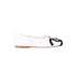 Chanel 2026 Coco Beach Cambon White and Black CC Logo Ballet Flats in Lambskin