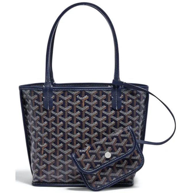 Goyard Mini Anjou Tote Navy Blue