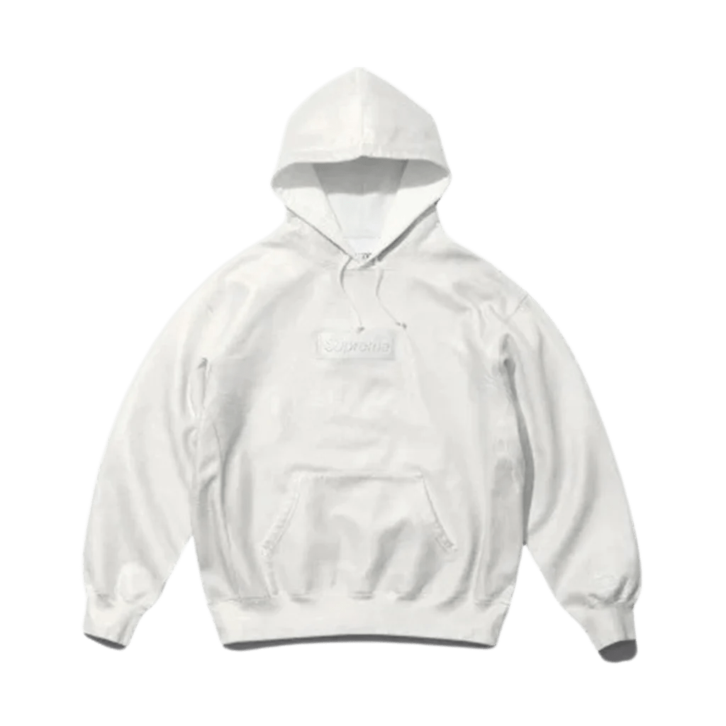 Supreme x MM6 Maison Margiela Foil Box Logo Hoodie 'White Supreme x MM6 Maison Margiela Foil Box Logo Hoodie 'White