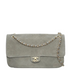 Chanel Maxi Flap bag Suede Calfskin in Dark Grey & Gold Metal