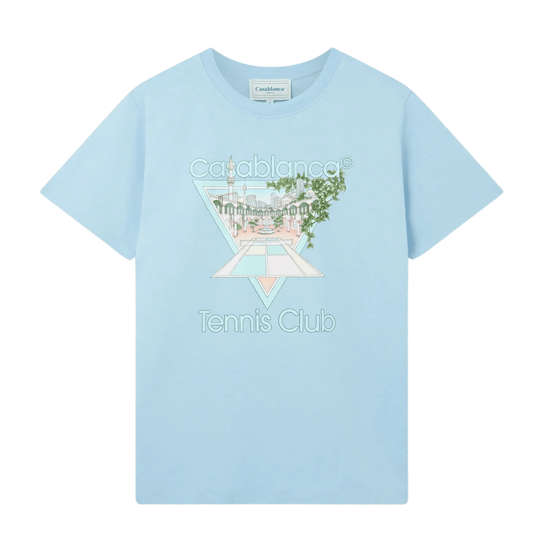 Casablanca Tennis Club Icon T-Shirt Blue