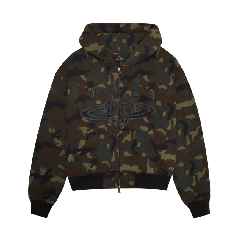 Broken Planet Market Camo Planet Zip Up Hoodie