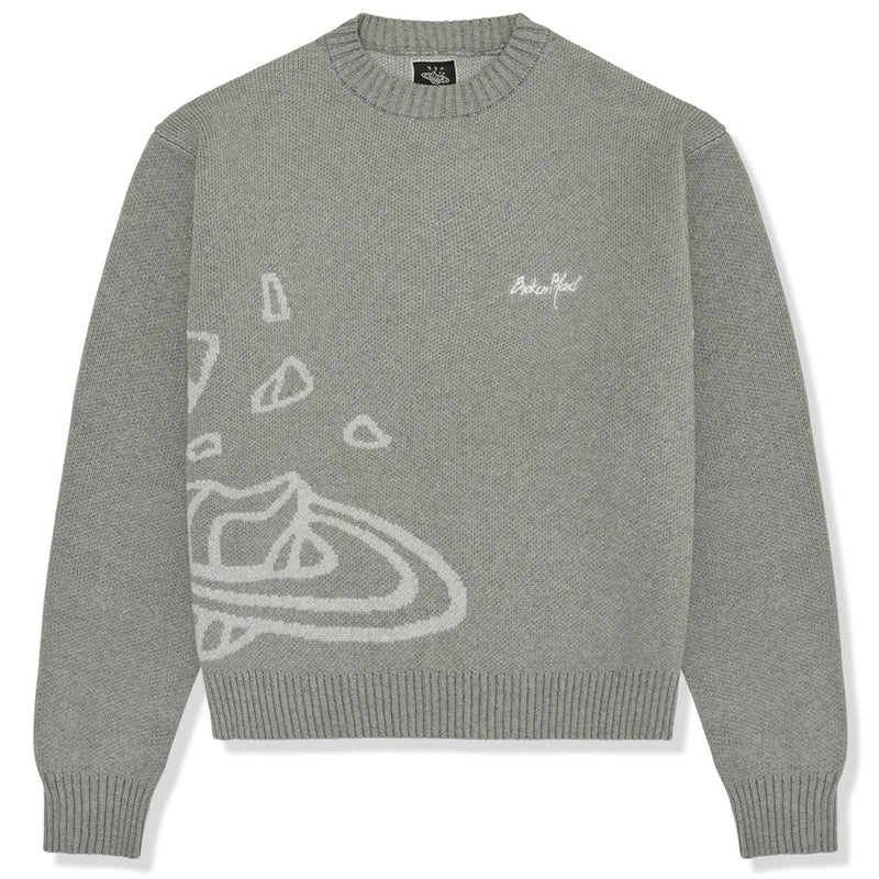 Broken Planet Heather Grey Knit Sweatshirt