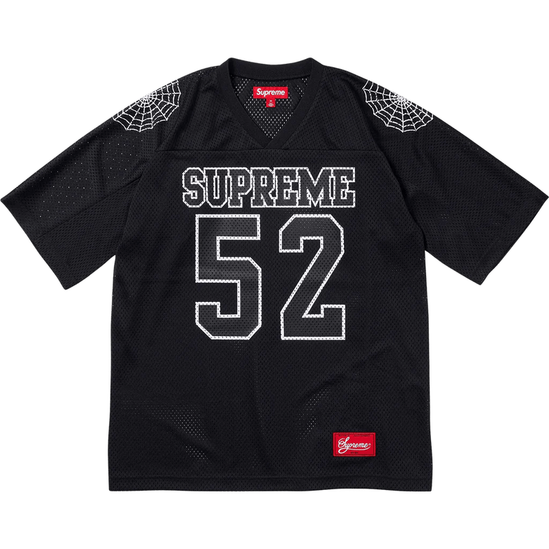 Supreme Spiderweb Football Jersey 'Black'