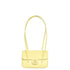 Chanel Clutch with Leather Strap, Mini Preppy Flap Bag Grained Shiny Calfskin & Gold-Tone Metal Light Yellow
