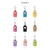 6 different types and colors of Pop Mart Labubu The Monsters Pin for Love Series Vinyl Plush Pendant from the group N-Z