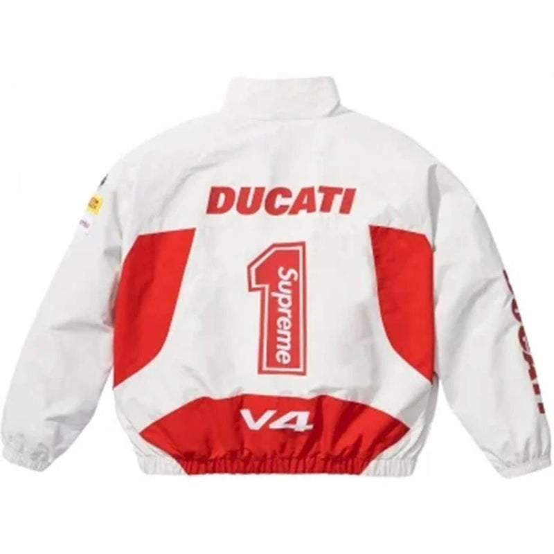 Supreme x Ducati Track Jacket 'White Red'