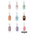 8 different types and colors and one secret edition of Pop Mart Labubu The Monsters Pin for Love Series Vinyl Plush Pendant from the group A-M