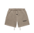 Front of FEAR OF GOD ESSENTIALS HOMESTEAD HEATHER SHORTS (SS25)