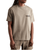 Man standing and wearing FEAR OF GOD ESSENTIALS HOMESTEAD HEATHER T-SHIRT (SS25)