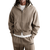 Man standing and wearing Fear of God Essentials Homestead Heather Zip Hoodie (SS25)