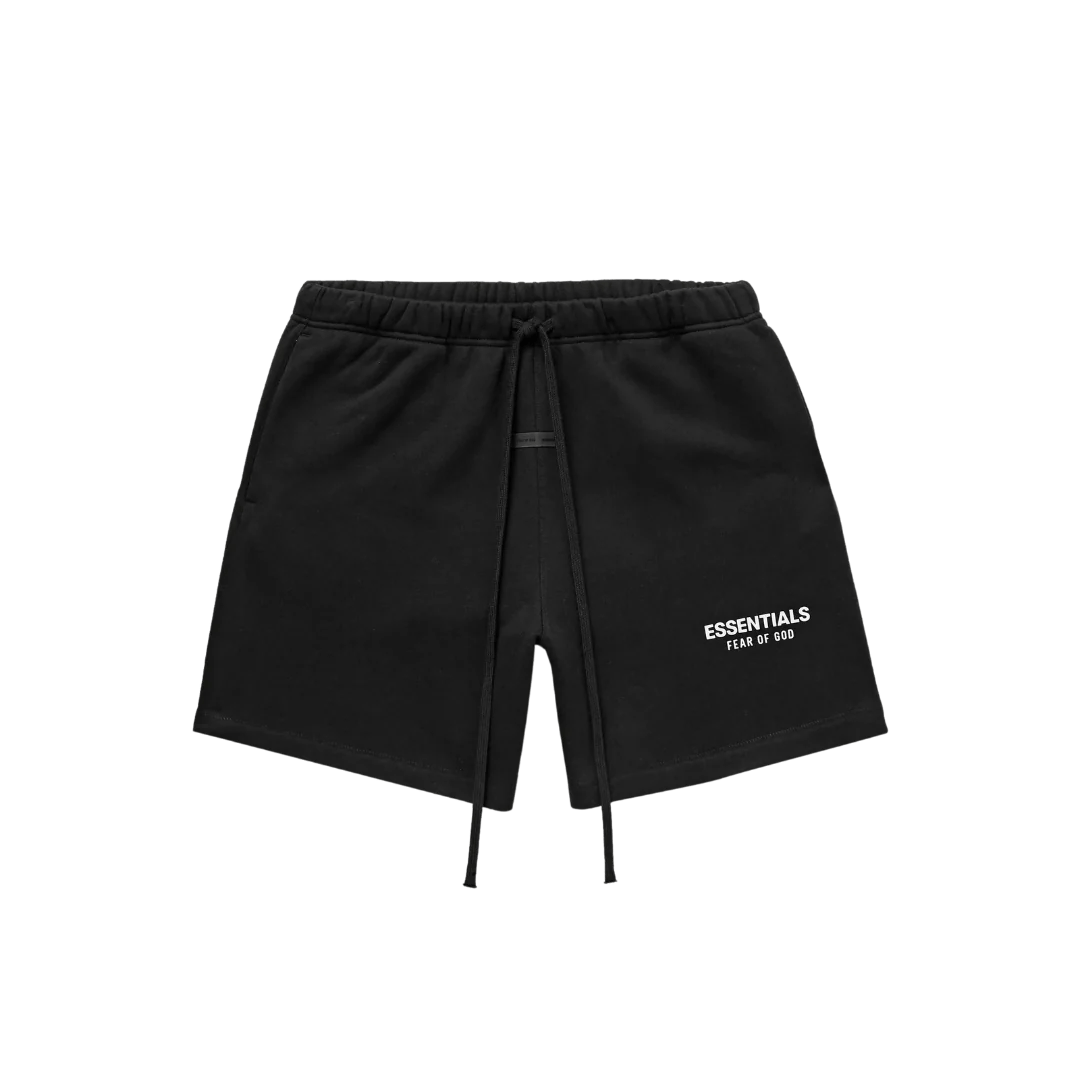 FEAR OF GOD ESSENTIALS ショートパンツ ブラック XS Fear of God Essentials Jet Black Shorts (SS25) – What's Your Size UK