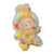 Front of Multicolor Pop Mart Labubu The Monsters Big into Energy Series Rock The Universe Vinyl Plush Doll with the Necklace with pearls and a silver hearth with The Monsters typed on it