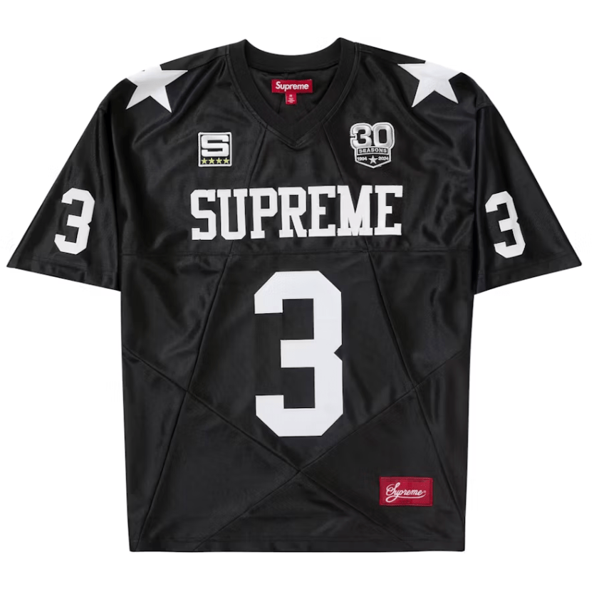 Supreme Star Football Jersey 'Black' – What's Your Size UK