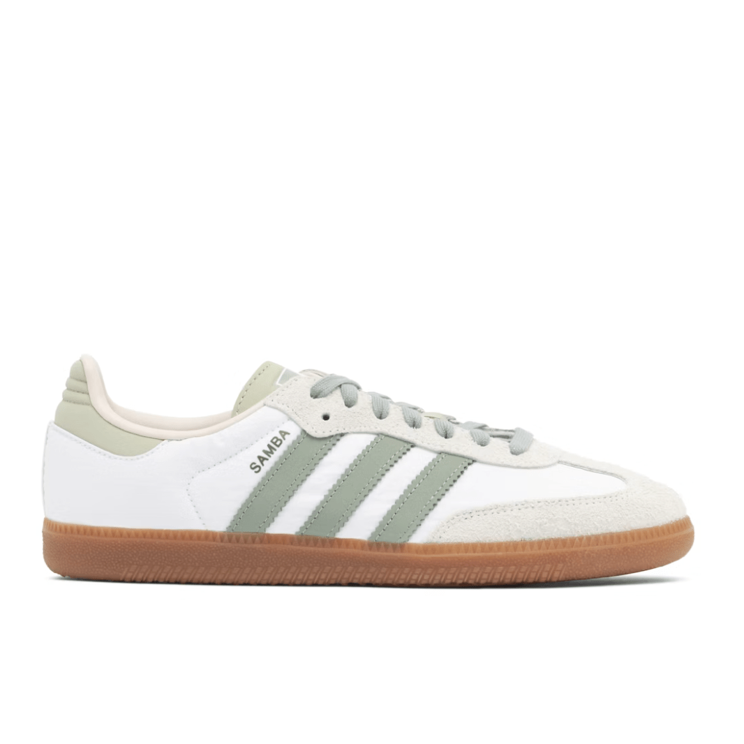 Adidas Samba OG Wmns 'White Silver Green' – What's Your Size UK