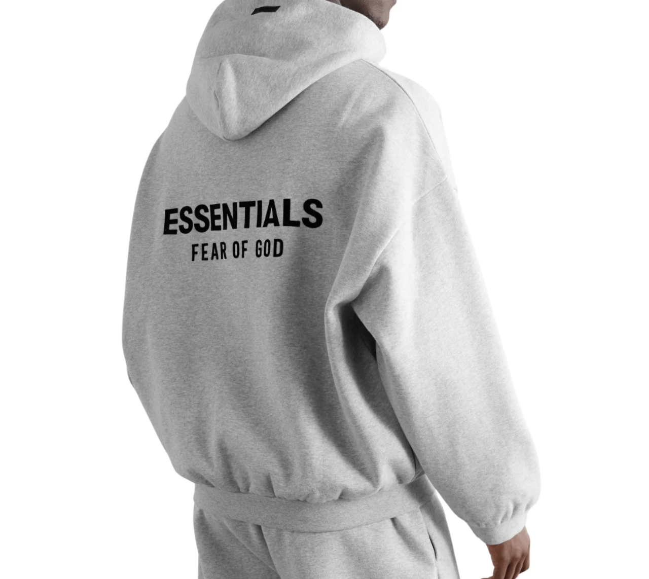 Essentials Fear Heather Grey Essentials Hoodie Fear Of God