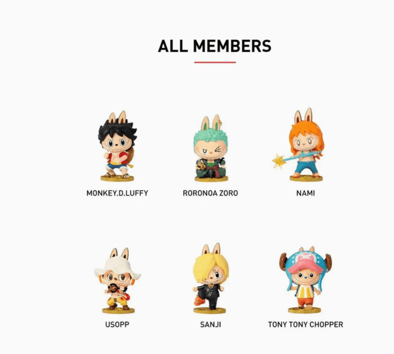 Pop Mart One Piece The Monsters Labubu Sealed - Case Of 12 Blind Boxes