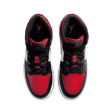 Nike Air Jordan 1 Mid  'Black Fire Red' - OUTLET