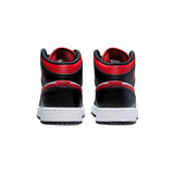 Nike Air Jordan 1 Mid  'Black Fire Red' - OUTLET