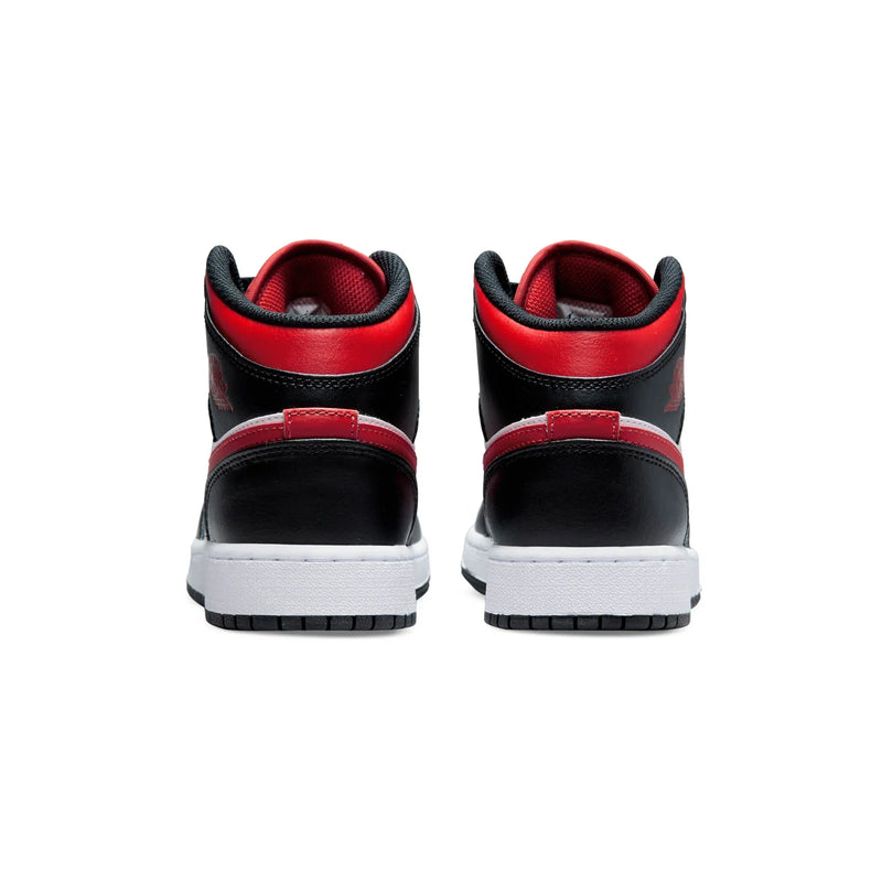 Nike Air Jordan 1 Mid  'Black Fire Red' - OUTLET