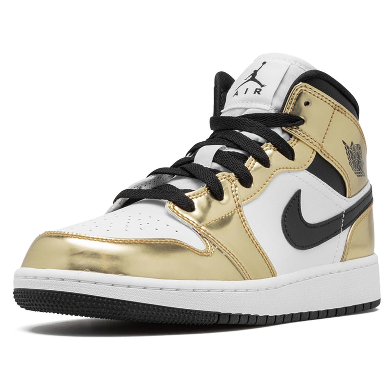 Metallic on sale gold jordans