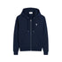 AMI Paris Cotton AMI De Coeur Zipped Hoodie Navy