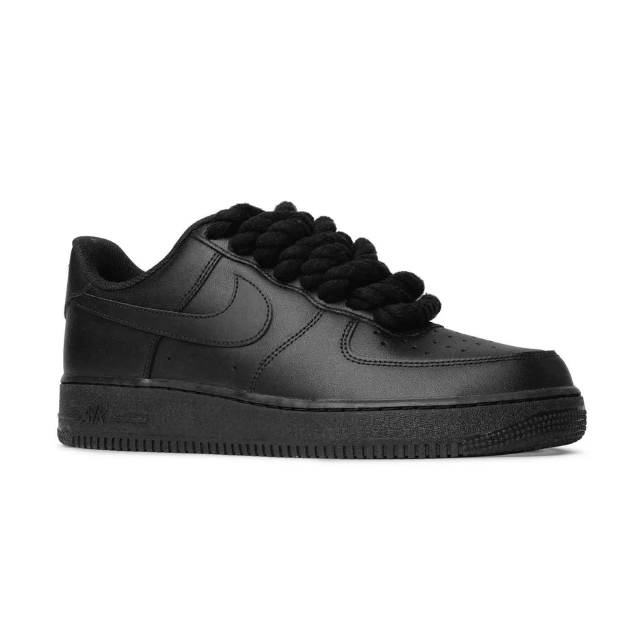 ロープレースカスタム27cmNIKE AIR FORCE 1 '07 BLACK nike-air-force-1-low-rope-lace