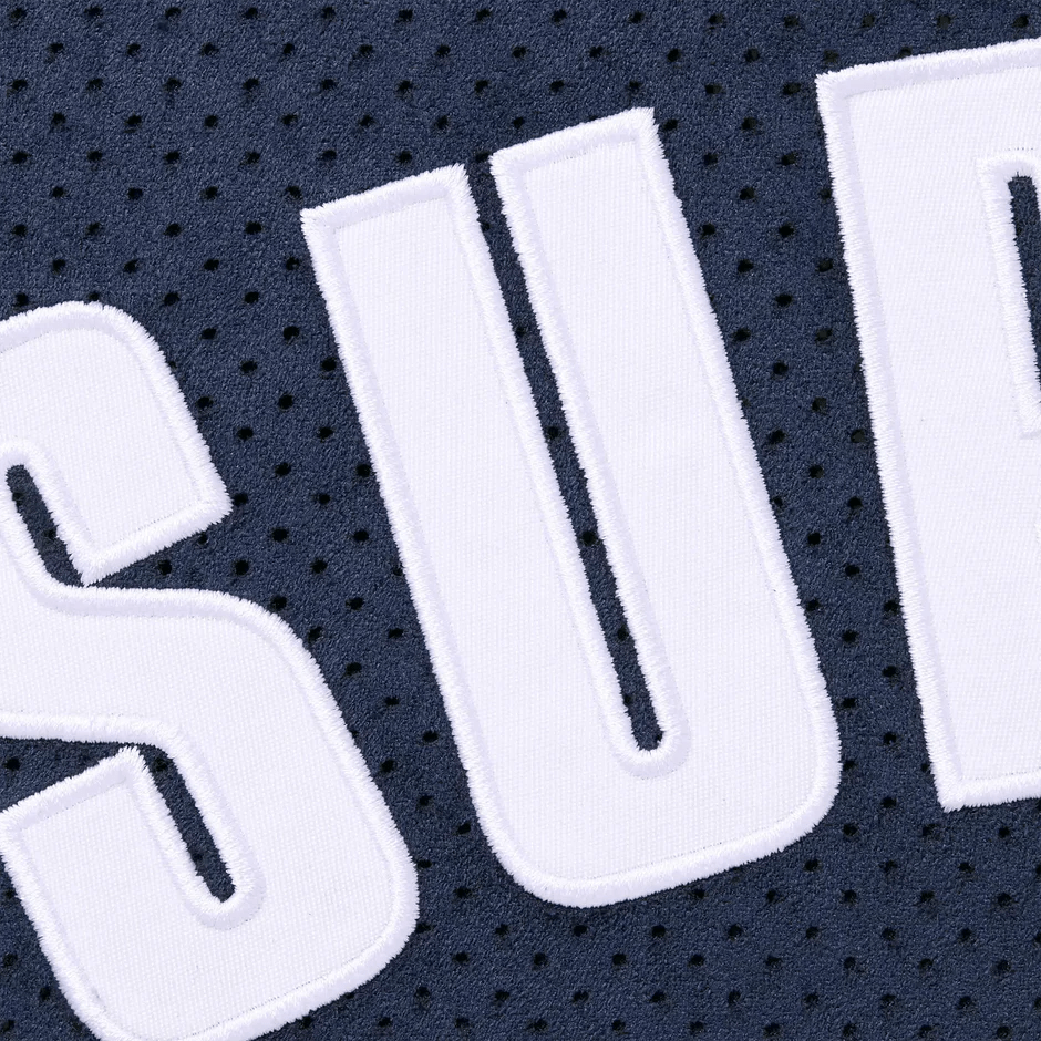 Supreme Ultrasuede Mesh Baseball Navy Blue Jersey – What's Your