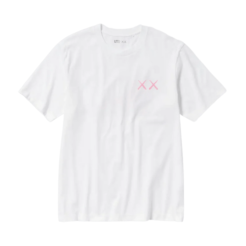 KAWS x UNIQLO UT Graphic T Shirt White Pink What s Your Size UK