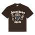 Broken Planet Market T-Shirt 'Heartless Love' - Mocha Brown