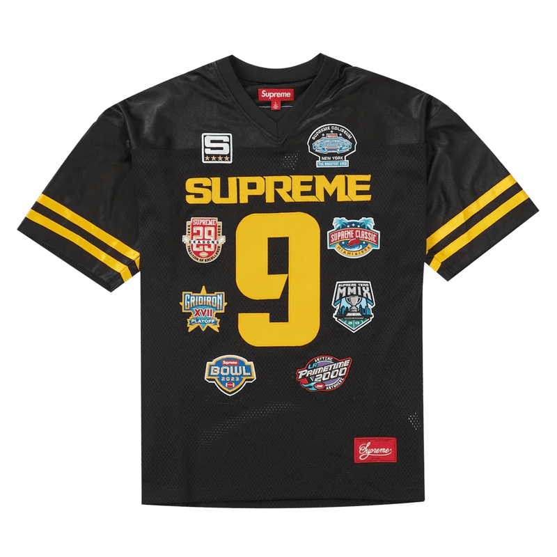 Supreme Championships Embroidered Football Jersey 'Black