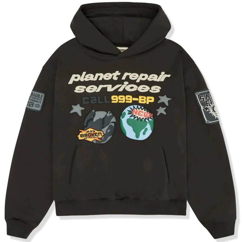 Broken Planet Repair Services Soot Black Hoodie