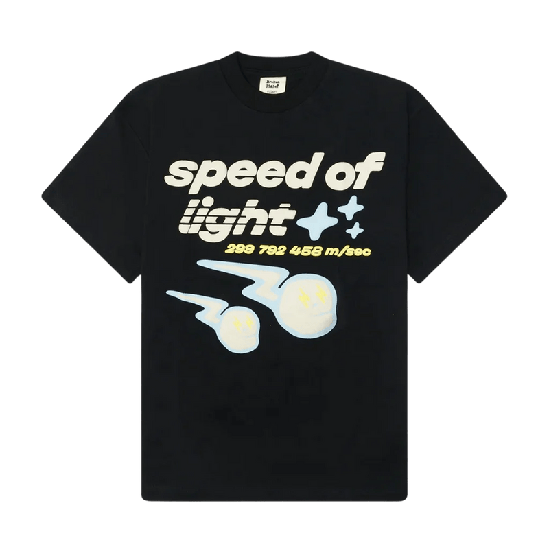 Broken Planet Market T-Shirt Speed Of Light Midnight Black