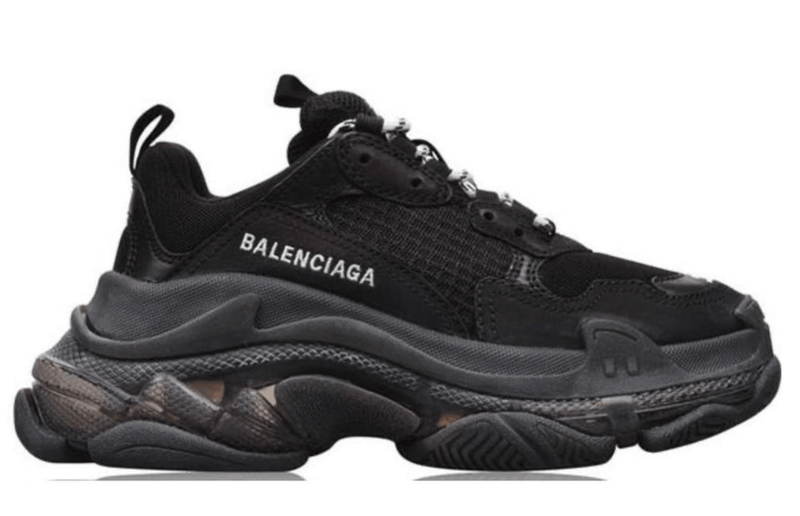 BALENCIAGA TRIPLE S MESH BLACK TRAINER WOMENS