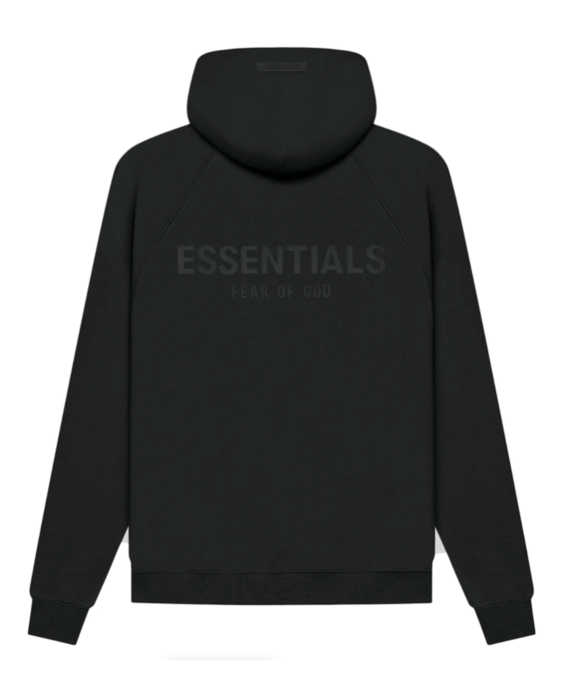 Fear Of God Essentials Black Pullover Hoodie SS21