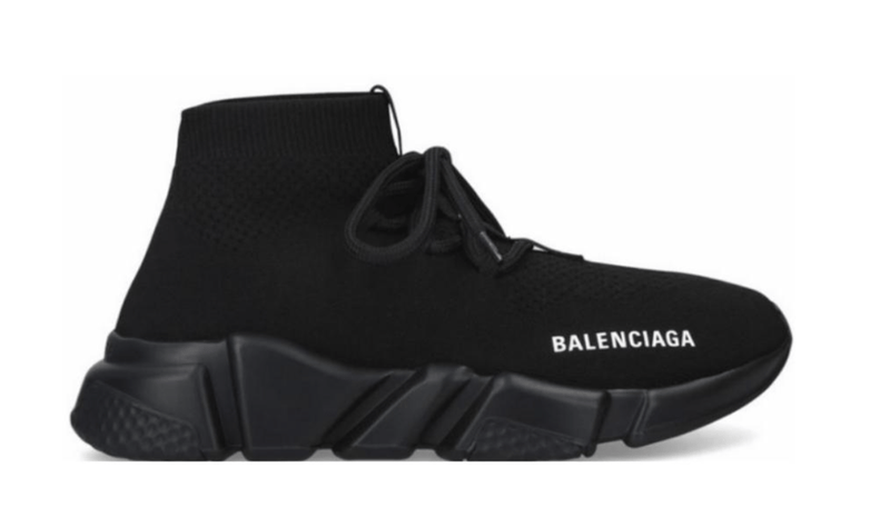 Black on black balenciaga speed trainer shop