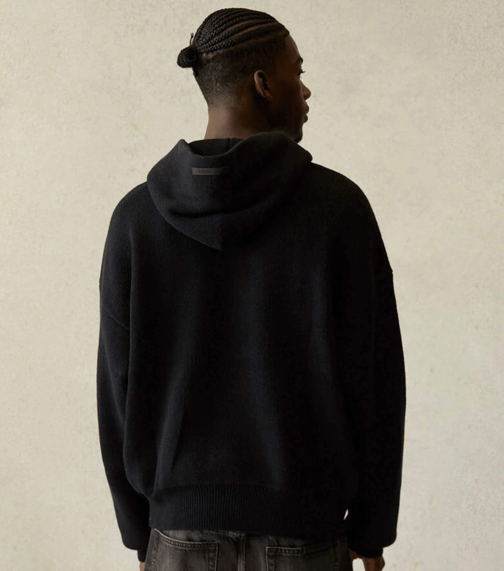 Fear of God Essentials Knit Pullover Hoodie Black – What's Your