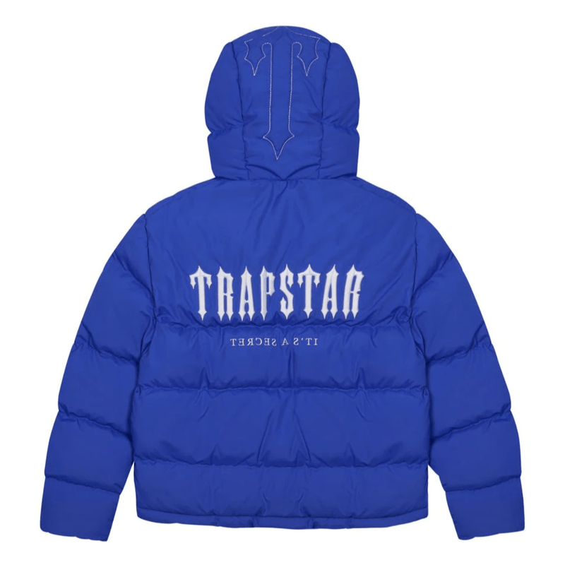 Trapstar Decoded Hooded Puffer Jacket 2.0 - Dazzling Blue