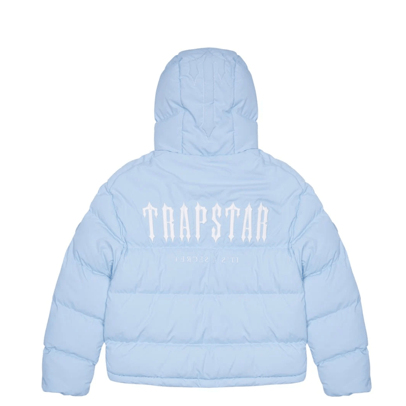 Trapstar Decoded Hooded Puffer Jacket 2.0 - Ice Blue