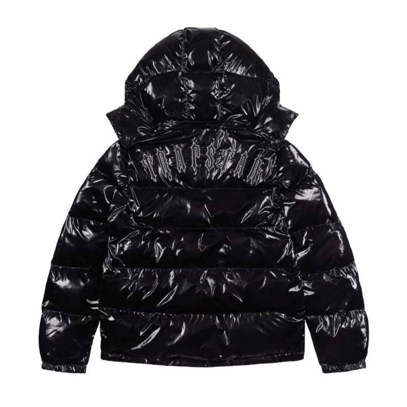 Trapstar Irongate Detachable Hooded Puffer Jacket - Shiny Black