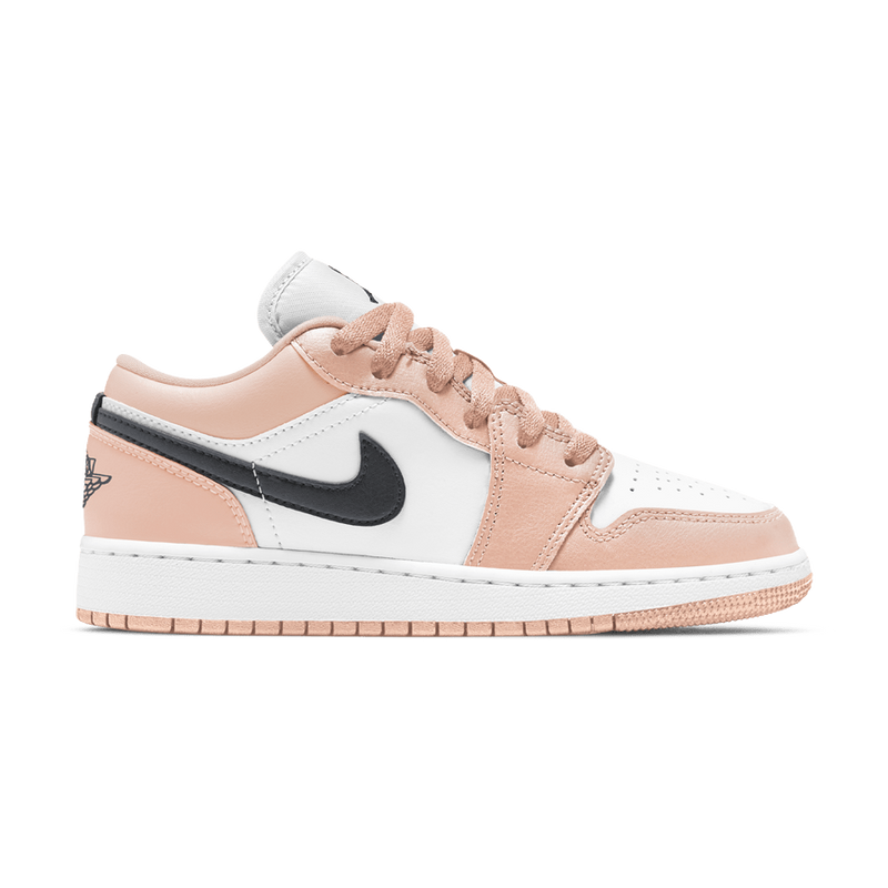 Pink and white low top jordans hotsell