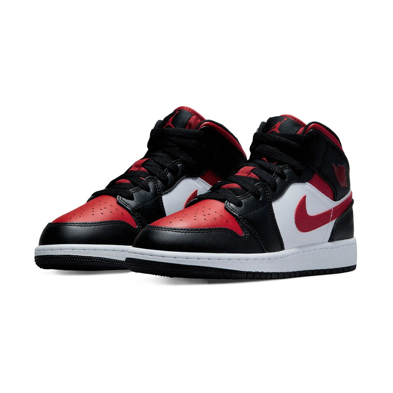 Nike air jordan top 1 mid black/gym red-white