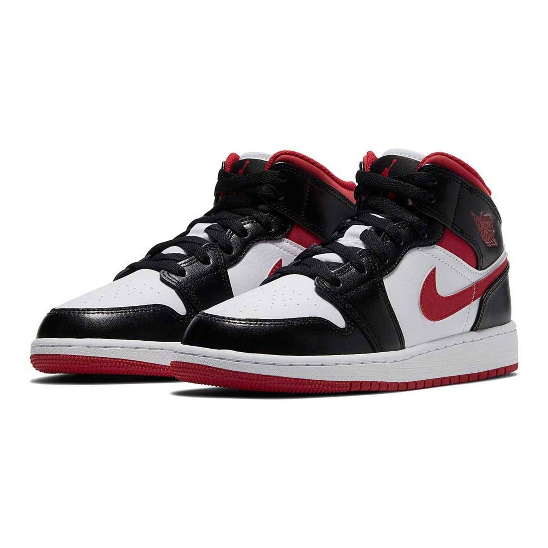 NIKE AIR JORDAN 1 MID Gym Red Black Jordan 1 Mid Gym Red Black White (2024) Men\u0027s - DQ8426-061 - GB