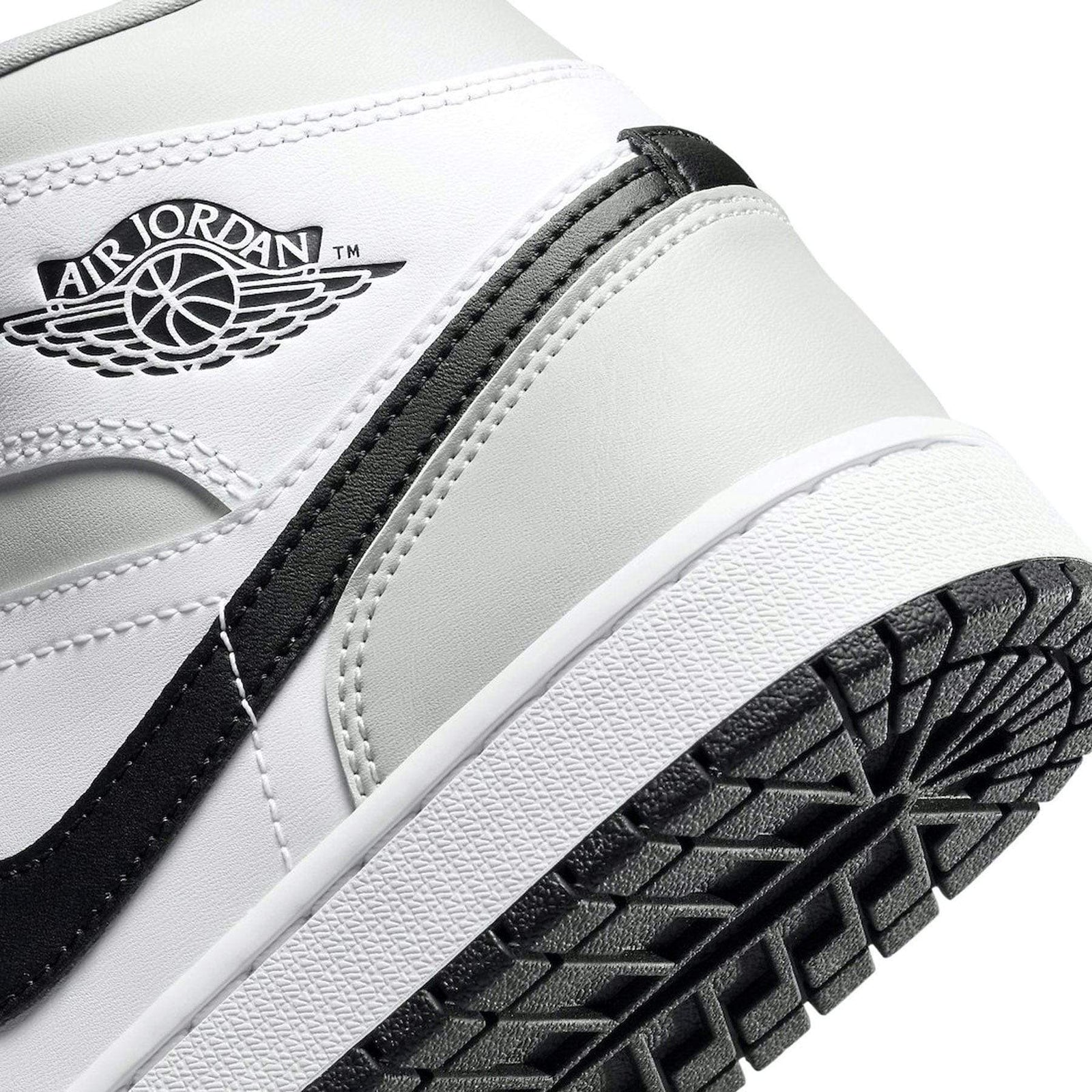 air jordan 1 mid white black grey