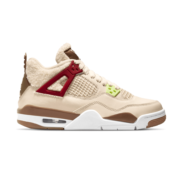 Air jordan 4 retro red and white on sale