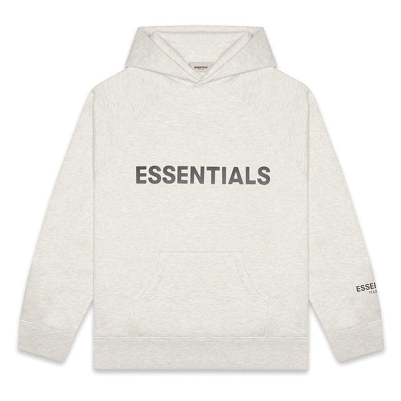 Fear Of God Essentials Pullover Hoodie Applique Logo Light Heather Oatmeal